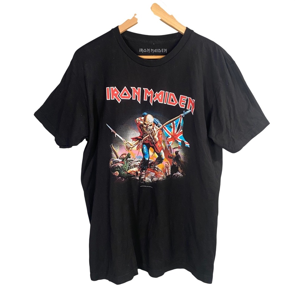 Iron Maiden‎ Eddie Graphic T Shirt Black Large Concert Band Tee Rock Heavy Metal